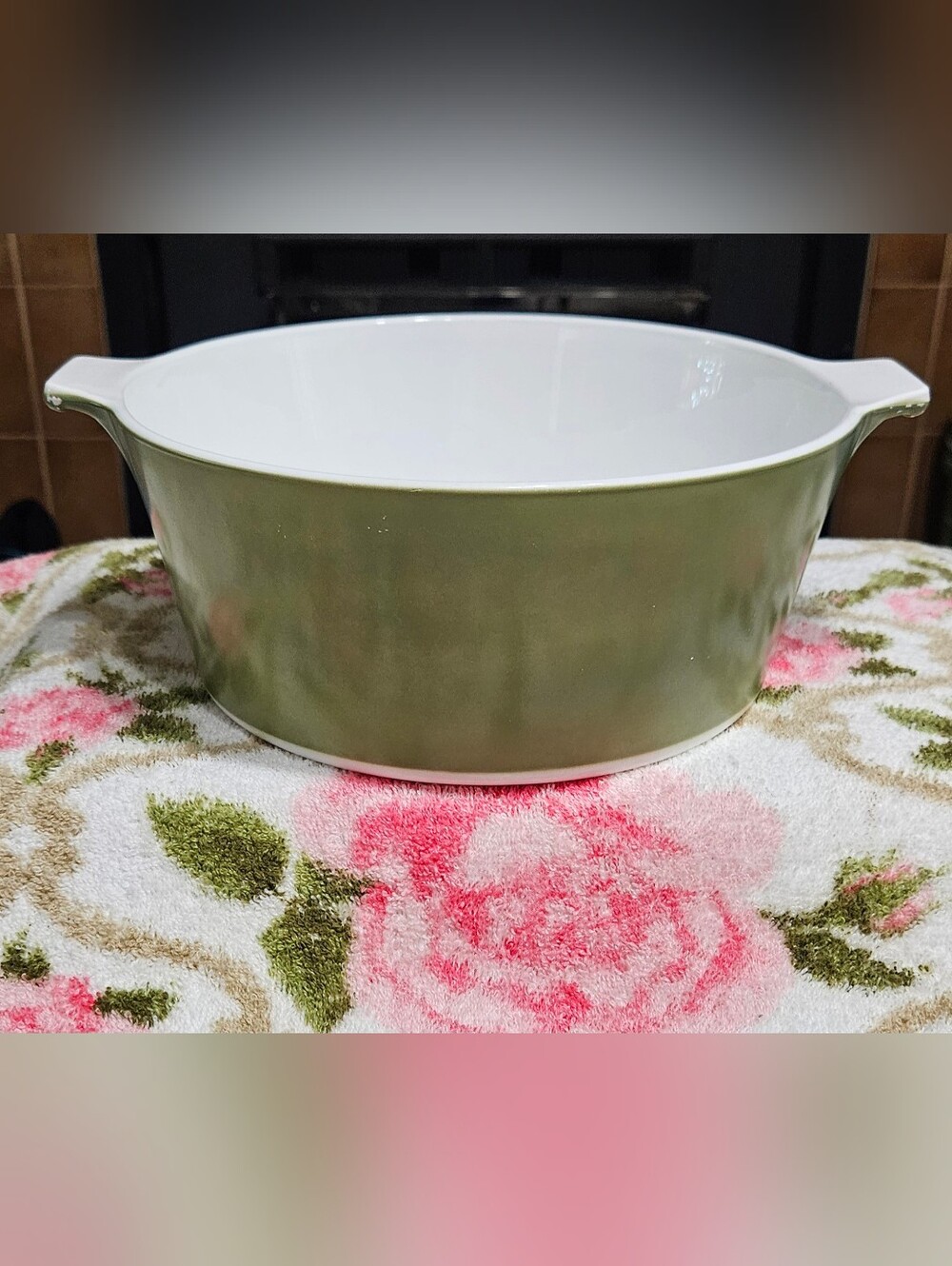 1960's Corningware Avocado Green Crock